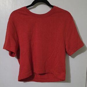Banana Republic Red/Orange Crop Top Sweater